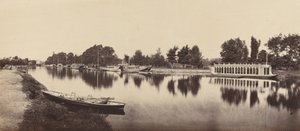 Barcaças em Oxford, 1862. de Victor A Prout