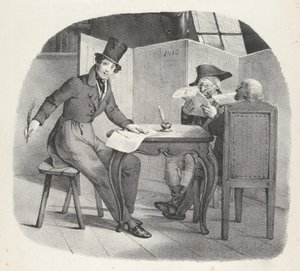Indivíduo. XV: Escreva ao Vielle Escritos para os idosos, 1824. de Victor Adam