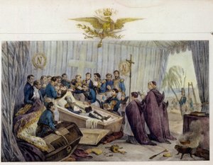 Abertura do caixão de Napoleão na ilha de Santa Helena em 16 de outubro de 1840