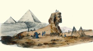 O Coronel francês no Egipto. em "Album Grotesque, Choices of Remarkable Types", ilustrações de Victor Adam, Paris, cerca de 1850. de Victor Adam