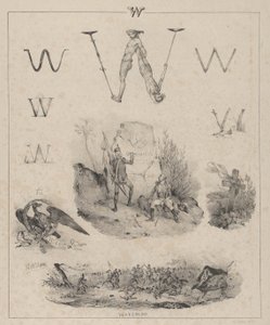 A letra W: Washington, Wagram, Waterloo, 1833. de Victor Adam