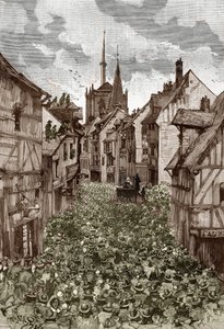 Affaire des possedes de Loudun (demónios de Loudun) cerca de 1630: caça às bruxas, o padre francês Urbain Grandier (1590-1634) que alegadamente fez um pacto com o diabo e acusa de ter enfeitiçado freiras, é queimado no talho - (Urbain Grandier, fren