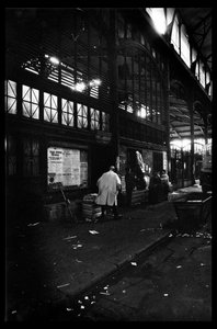 Les halles de Paris, pouco antes da demolição de Agosto de 1971 (foto a p/b)