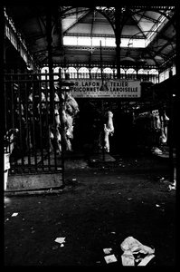 Les halles de Paris, pouco antes da demolição de Agosto de 1971 (foto a p/b)