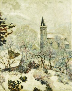 Igreja de Murol no Inverno; L