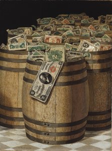 Barris de Dinheiro (óleo sobre tela)