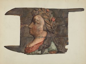Escultura de madeira, c. 1938. de Victor F. Muollo