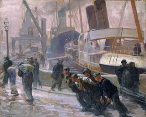 Liverpool Dockers em Dawn, 1903 de Victor Francois Tardieu