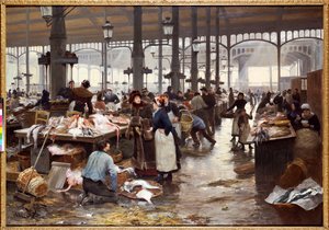 O salão de peixes no mercado central