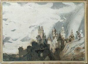 Le gay chateau (caneta e aguada)