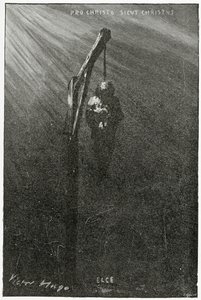 O enforcamento de John Brown, do século XIX (gravura bw)