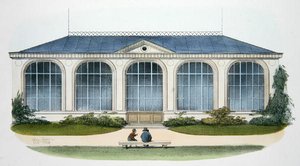 A Orangerie at Bellombre (Bourgogne) ilustração de "Habitations Champetres" publicado Paris, c.1895 (chromolitho)