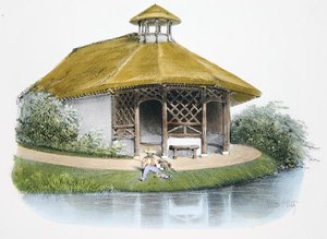 Pavilhão rústico, ilustração de 