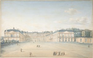 Pátio do Castelo de Saint-Cloud de Victor Jean Nicolle