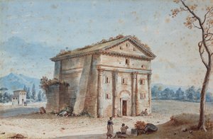Túmulo romano na zona rural romana da Via Appia (desenho)