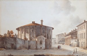 O Templo de Vesta e à direita o Templo de Portunus (desenho)