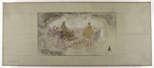 Esboço para a Galeria Lobau na Câmara Municipal de Paris: A Pátria de Victor Jean Pierre Maziès