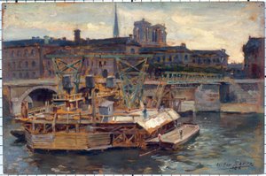 Obras na linha de metro da Ponte de Notre-Dame