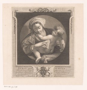 mulher com filho Enfermeira e Criança (título no objeto) de Victor Marie Picot
