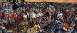 Bataille de Koulikovo - A Batalha de Kulikovo em 8 de Setembro de Victor Mikhailovich Vasnetsov