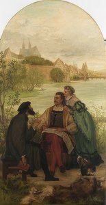 Cavaleiro Hartmut von Kronberg no reformador Oecolampadius em Basileia