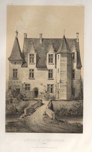 Arquitetura pitoresca ou monumentos do século XV. E XVI. Séculos: Castelos da França dos séculos XV e XVI: Pl. 57, Château De La Poissonnière (Sarthe) de Victor Petit