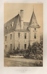 Arquitetura pitoresca ou monumentos do século XV. E XVI. Séculos: Châteaux da França dos séculos XV e XVI: Pl. 59, Château De Baclair (Baixo Sena) de Victor Petit