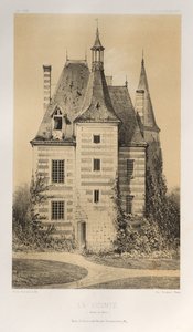 Arquitetura pitoresca ou monumentos do século XV. E XVI. Séculos: Castelos da França dos séculos XV e XVI: Pl. 75, La Vicomté (Saône et Loire) de Victor Petit