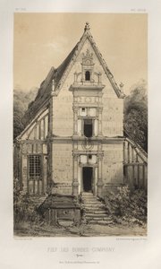 Arquitetura pitoresca ou monumentos do século XV. E XVI. Séculos: Castelos da França dos séculos XV e XVI: Pl. 81, FIEf Des Bordes-Compigny (Yonne) de Victor Petit