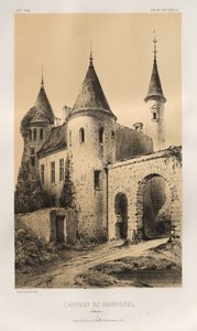 Arquitetura pitoresca ou monumentos do século XV. E XVI. Séculos: Castelos da França dos séculos XV e XVI: Pl. 89, Château du Vaumissel (Calvados) de Victor Petit