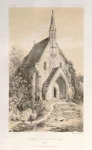 Arquitetura pitoresca ou monumentos do século XV. E XVI. Séculos: Chateaux De France dos séculos XV e XVI: Pl.22, Capela de Fontaine-Jean (Loiret) de Victor Petit