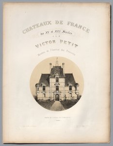 Frontispício, porta do castelo de St Manvieux Calvados, 1860. de Victor Petit