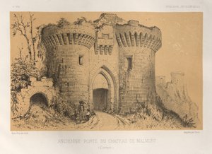 ... Pl. 6, Porta Velha do Castelo De Malmort Correze, 1860. de Victor Petit