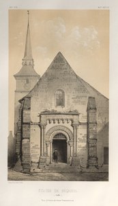 ... Pl. 58, Requeil Sarthe Church, 1860. de Victor Petit