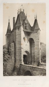 ... Pl. 95, Porte de Villeneuve-Le-Roi Yonne, 1860. de Victor Petit