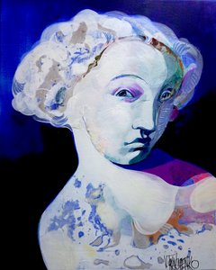 Retrato de uma mulher abstrata