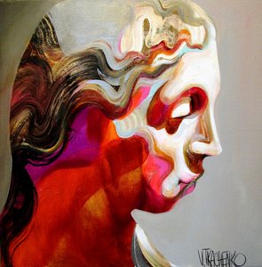 Perfil de uma mulher abstrata
