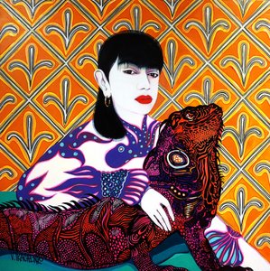 A artista e a sua modelo de Victor Tkachenko