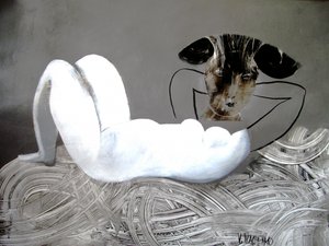 Figura abstrata contemplativa de Victor Tkachenko