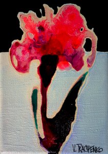 Flor abstrata vermelha de Victor Tkachenko