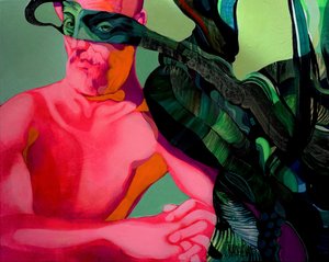 O Homem da Máscara Verde Surreal de Victor Tkachenko