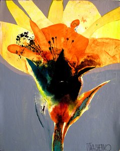 Flor abstrata vibrante de Victor Tkachenko