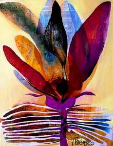 Flor abstrata vibrante