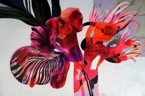 Flores abstratas vibrantes