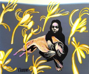 Abraço protetor de uma mulher