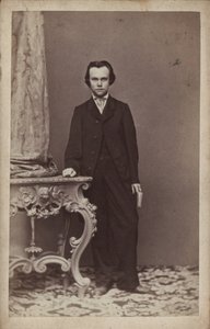 Retrato do compositor Anton Rubinstein 1829-1894. de Vienna . Photo studio Franz Schultz