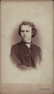 Retrato do compositor Anton Rubinstein 1829-1894. de Vienna . Photo studio Julie Haftner