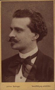 Retrato do compositor Eduard Strauss 1835-1916, 1874. de Vienna . Photo studio Julius Gertinger