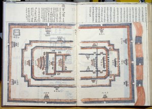 MS HM 2182 A Cidade Proibida em Pequim, de uma coleção de mapas feitos durante uma embaixada vietnamita na China (wc no papel)