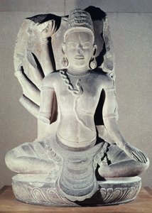 Shiva com dez braços, do templo de Thap Banh It, Binh Dinh, Vietnã, do século XI a XII (arenito)
